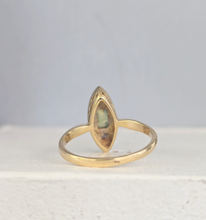 Load image into Gallery viewer, Luminous Parti sapphire &amp; diamond navette 18ct
