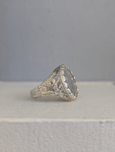 Load image into Gallery viewer, Vintage silver threepence 1918 Brutalist organic bark textured c1960s
