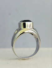 Load image into Gallery viewer, 1980s tourmaline and diamond ring in 9ct gold white gold
