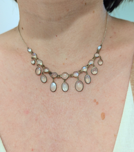 Load image into Gallery viewer, Antique Moonstone necklace sterling silver
