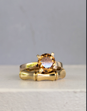 Load image into Gallery viewer, Warm honey zircon in 14k yellow gold ring
