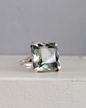 Load image into Gallery viewer, Refreshing prasiolite in vintage sterling silver cocktail ring
