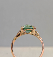 Load image into Gallery viewer, The Aphrodite tourmaline in c1930s rosey 9ct gold setting
