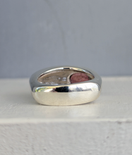 Load image into Gallery viewer, Italian modernist sterling silver tourmaline ring c1980s
