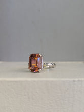 Load image into Gallery viewer, Vibrant vintage Italian Pink tourmaline 18ct white gold.
