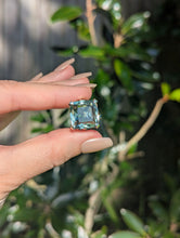 Load image into Gallery viewer, Refreshing prasiolite in vintage sterling silver cocktail ring
