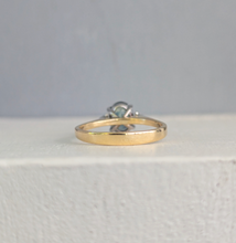 Load image into Gallery viewer, Tantalising parti sapphire &amp; diamonds in 18ct yellow gold c1970s ring
