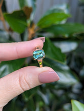 Load image into Gallery viewer, Bi-colour tourmaline in vintage 9ct yellow gold.
