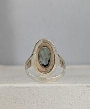 Load image into Gallery viewer, Mid century German oval shield spinel in 835 silver
