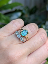 Load image into Gallery viewer, Bi-colour tourmaline in vintage 9ct yellow gold.
