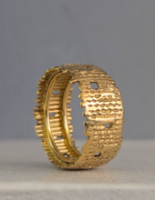 Load image into Gallery viewer, Authentic Andrew Grima 'Sticks &amp; Stones' ring 18ct yellow gold c1976
