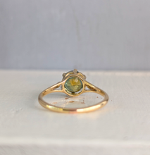 Load image into Gallery viewer, Elegant Art deco Australian parti sapphire ring in 15ct yellow gold c1930s
