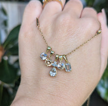 Load image into Gallery viewer, Vintage Harts Range zirocon pendant rectangular cut 9ct yellow gold
