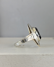 Load image into Gallery viewer, Mid century German oval shield spinel in 835 silver
