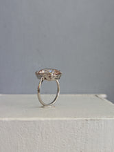 Load image into Gallery viewer, Silver French Art Deco Peach topaz ring
