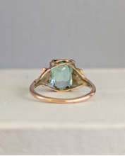 Load image into Gallery viewer, The Aphrodite tourmaline in c1930s rosey 9ct gold setting
