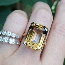 Load image into Gallery viewer, Citrine cocktail ring 9ct yellow gold
