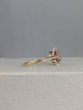Load image into Gallery viewer, Baby pink natural tourmaline in vintage 9ct yellow and white gold
