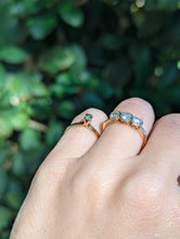 Load image into Gallery viewer, Exquisite dainty sculptural Australian green sapphire ring 9ct

