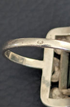 Load image into Gallery viewer, 'Monets Gardens' French made green spinel silver ring c1930s
