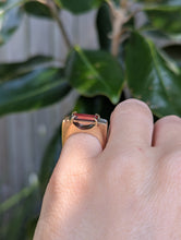 Load image into Gallery viewer, Modernist c1970 Garnet ring in 14ct
