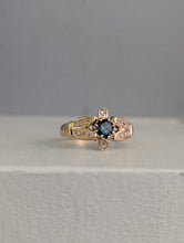Load image into Gallery viewer, Early Australian parti Sapphire and diamond ring 15ct
