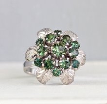 Load image into Gallery viewer, Vintage c1970s Silver Australian sapphire flower cluster
