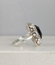 Load image into Gallery viewer, 'Monets Gardens' French made green spinel silver ring c1930s
