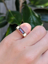 Load image into Gallery viewer, Modernist c1970 Garnet ring in 14ct
