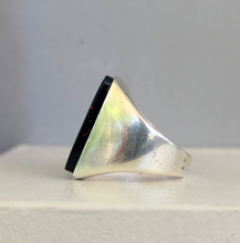 Load image into Gallery viewer, Large vintage German bloodstone signet in silver
