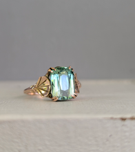 Load image into Gallery viewer, The Aphrodite tourmaline in c1930s rosey 9ct gold setting
