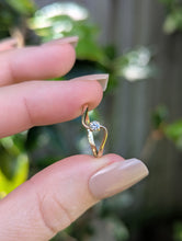 Load image into Gallery viewer, Dainty diamond bypass swirl c1980s 9ct yellow gold
