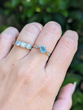 Load image into Gallery viewer, Aquamarine and silver 9ct yellow gold c1920s
