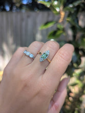 Load image into Gallery viewer, Luminous Parti sapphire &amp; diamond navette 18ct

