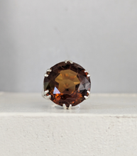 Load image into Gallery viewer, Gothic mid century whiskey citrine in sterling silver
