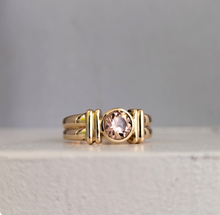 Load image into Gallery viewer, Warm radiant Harts Ranges zirocon in vintage 9ct yellow gold.
