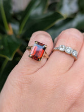 Load image into Gallery viewer, Vivid natural zircon in 9ct yellow gold vintage ring
