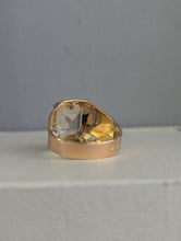 Load image into Gallery viewer, Vintage mid century Golden topaz ring 14ct polish made.
