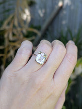 Load image into Gallery viewer, Silver French Art Deco Peach topaz ring
