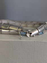 Load image into Gallery viewer, Vintage articulated sterling silver &amp; topaz omega chain
