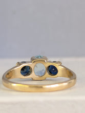 Load image into Gallery viewer, Tranquil vintage trilogy ring in 9ct yellow gold
