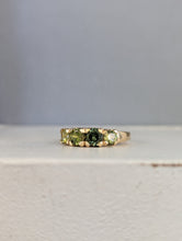 Load image into Gallery viewer, Luminous Australian Parti Sapphire band 9ct gold
