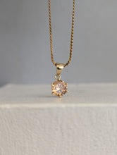 Load image into Gallery viewer, Cinnamon Hart Ranges zircon in vintage 9ct yellow gold pendant setting
