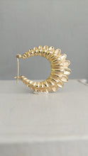 Load image into Gallery viewer, Vintage Scalloped Edged  Hoops 14ct
