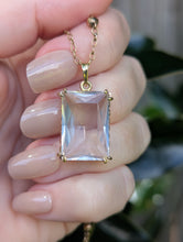Load image into Gallery viewer, Vintage rose quartz gold pendant 9ct

