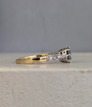 Load image into Gallery viewer, Aquamarine and silver 9ct yellow gold c1920s
