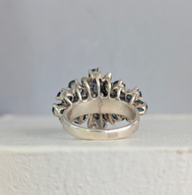 Load image into Gallery viewer, East West vintage Australian sapphire ring c1970s silver
