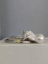 Load image into Gallery viewer, Baroque pearl on vintage Italian omega in sterling silver 925
