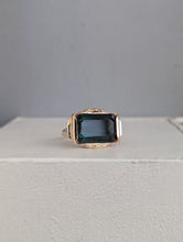 Load image into Gallery viewer, Incredible indicolite tourmaline ring c1940s 14ct
