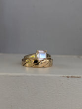 Load image into Gallery viewer, Square cut pale pink Harts Ranges zircon in vintage 9ct
